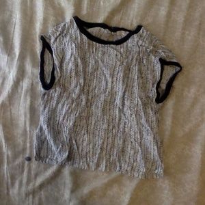 black and white top